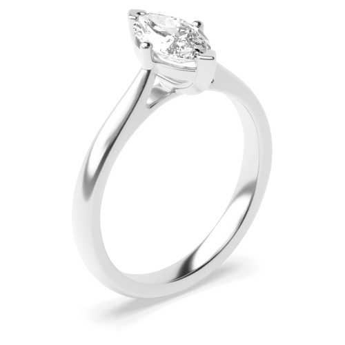 4 Prong Marquise Classic Basket Set Solitaire Engagement Ring