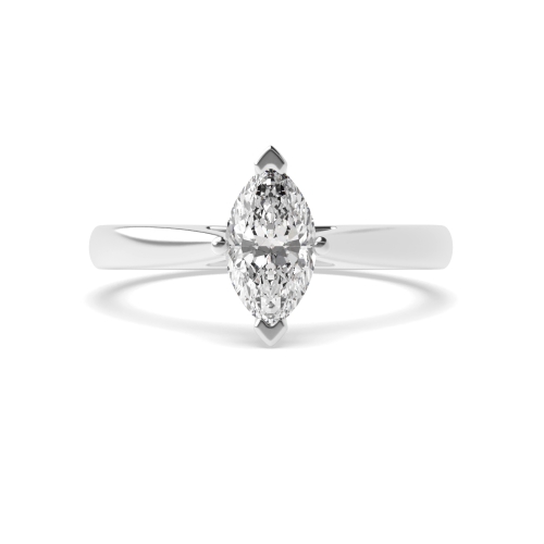 4 Prong Marquise Classic Basket Set Solitaire Engagement Ring