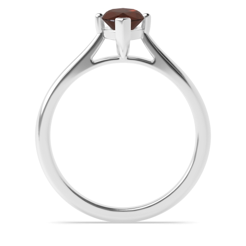 4 Prong Marquise Basket Set Garnet Engagement Rings