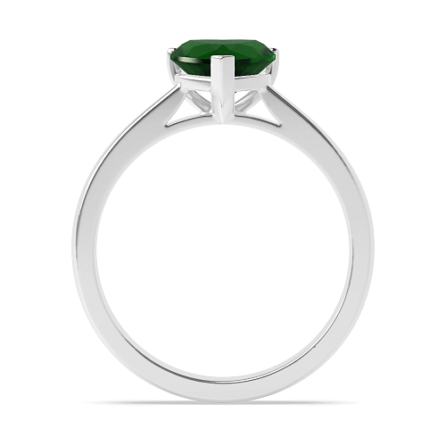 Prong Heart Classic Emerald Engagement Rings