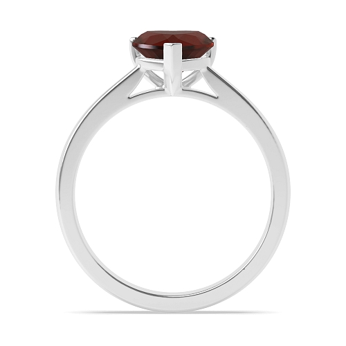 Prong Heart Classic Garnet Engagement Rings