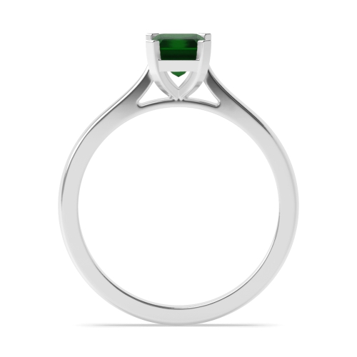 4 Prong Radiant Classic basket set Emerald Engagement Rings