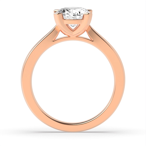 4 Prong Oval Rose Gold Basket set classic Engagement Rings
