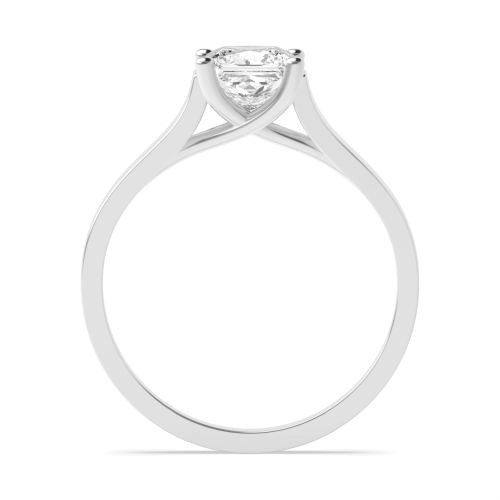 4 Prong Princess Wide shoulder crossover Engagement Rings