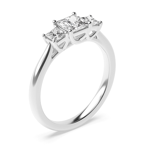 Princess Basket set Trilogy Engagement Rings