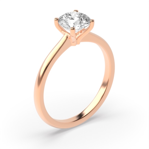 Open Setting 4 Claw solitaire Diamond Engagement Rings 
