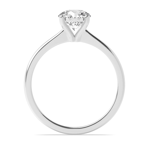 4 Prong Round Silver Open setting Engagement Rings