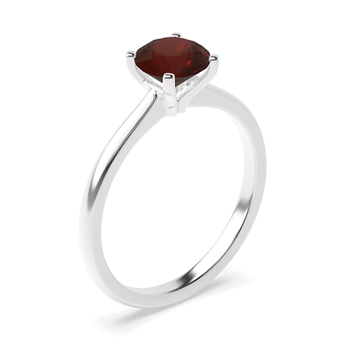 Round Open setting Garnet Engagement Rings