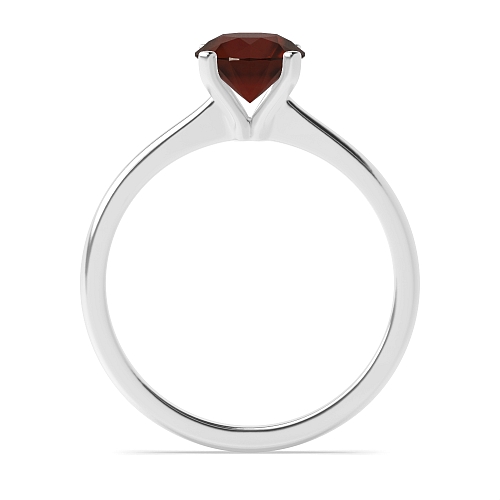 Round Open setting Garnet Engagement Rings