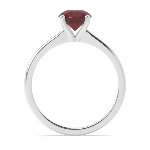 Round Open setting Ruby Engagement Rings