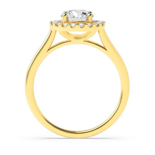 Round Yellow Gold Classic plain shank Engagement Rings