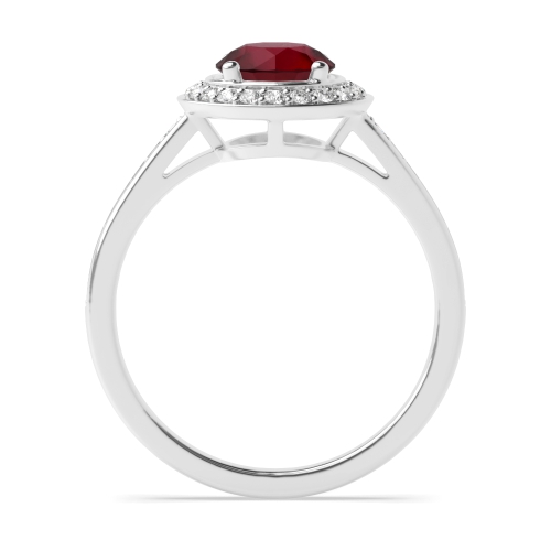 4 Prong Round Simple Ruby Engagement Rings