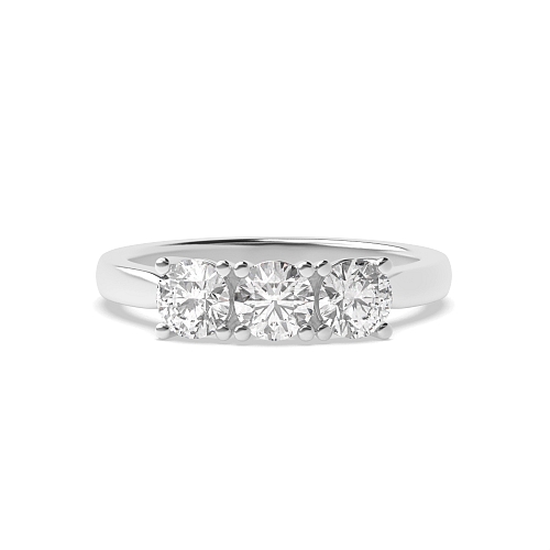4 Prong Round Modern setting Moissanite Engagement Rings