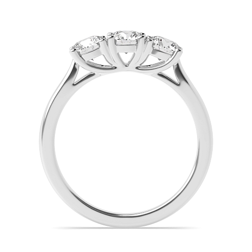 4 Prong Round Modern setting Moissanite Engagement Rings