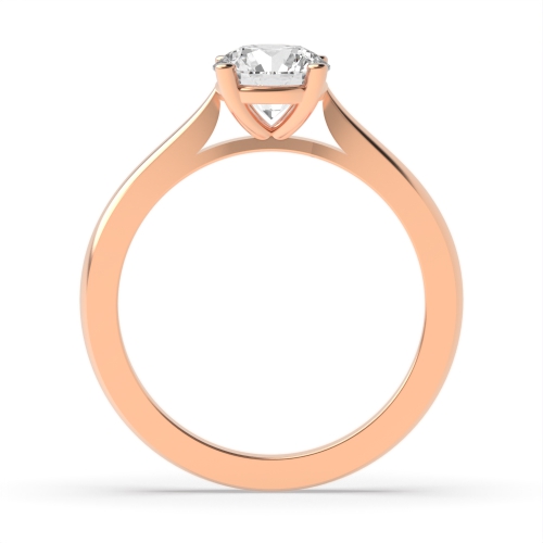 4 Prong Round Rose Gold Shoulder with gallary Engagement Rings