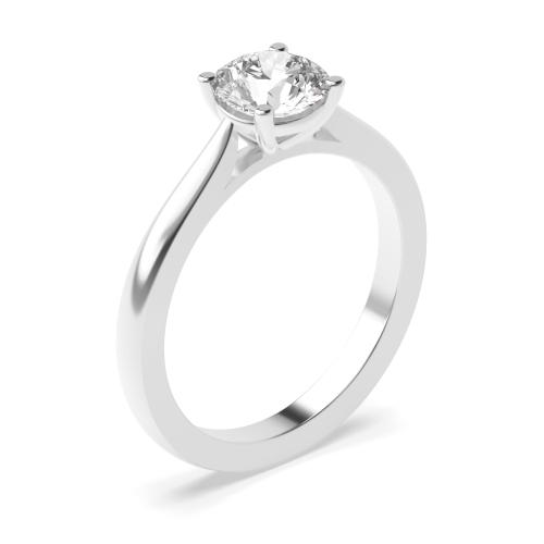 4 Prong Round Platinum Shoulder with gallary Engagement Rings
