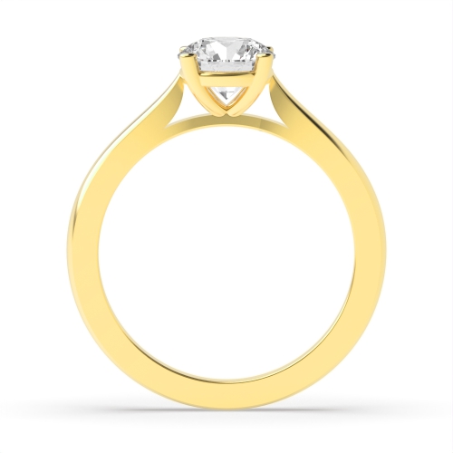 4 Prong Round Yellow Gold Shoulder with gallary Engagement Rings