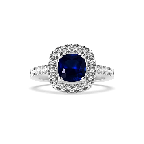 4 Prong Delicare shank Blue Sapphire Engagement Rings