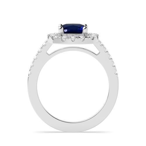 4 Prong Delicare shank Blue Sapphire Engagement Rings