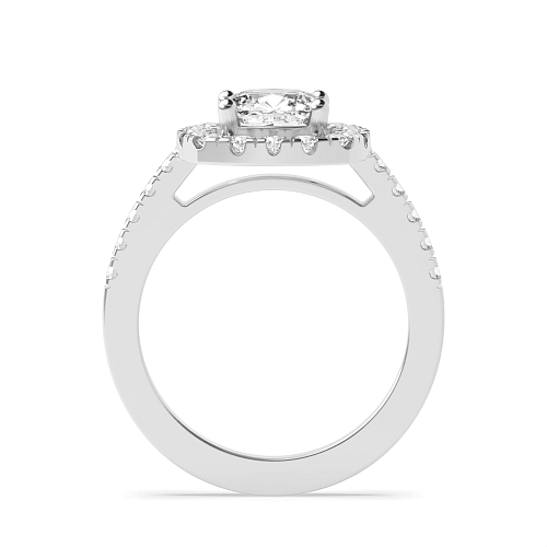 4 Prong Silver Delicare shank Engagement Rings