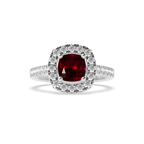 4 Prong Delicare shank Ruby Engagement Rings