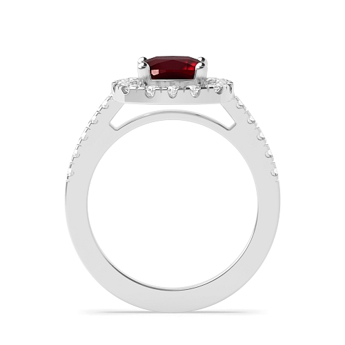 4 Prong Delicare shank Ruby Engagement Rings