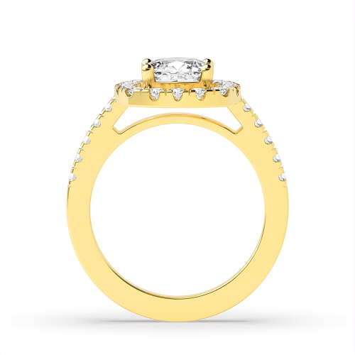 4 Prong Yellow Gold Delicare shank Engagement Rings