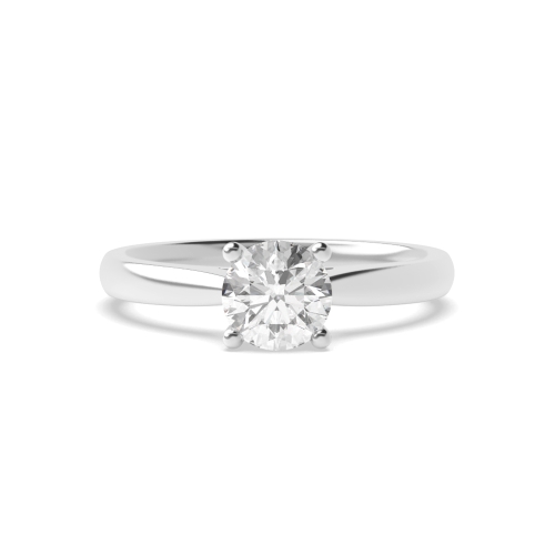 Round White Gold Solitaire Engagement Ring
