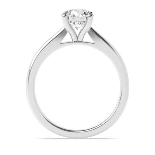 Round Platinum Solitaire Engagement Ring