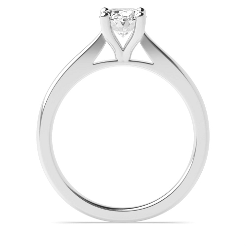 4 Prong Oval Split open claw Solitaire Engagement Rings