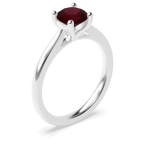 Ruby Solitaire Engagement Ring