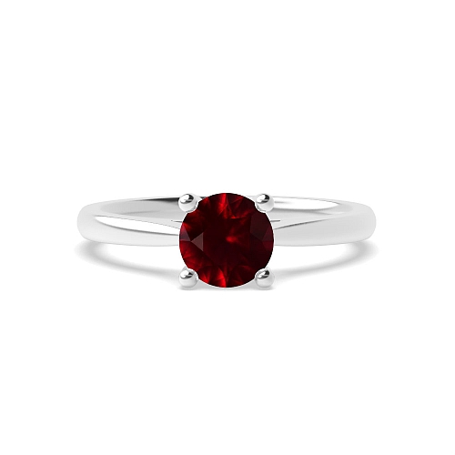 Ruby Solitaire Engagement Ring