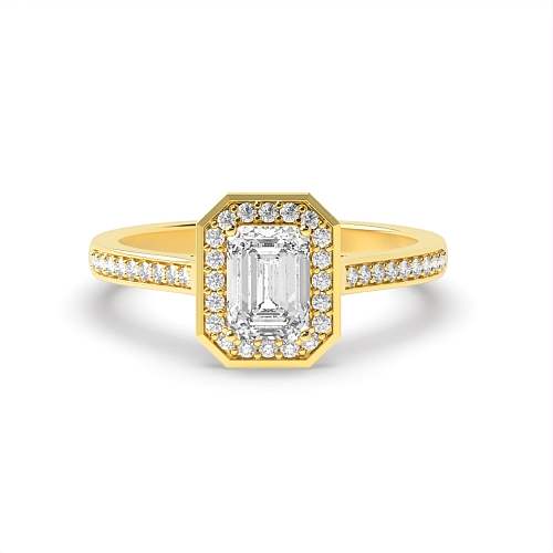 4 Prong Radiant Yellow Gold Delicare shank Engagement Rings