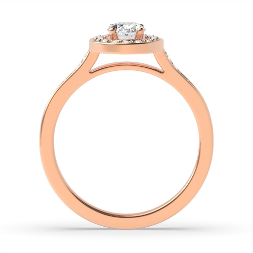 4 Prong Oval Rose Gold Delicare shank Engagement Rings