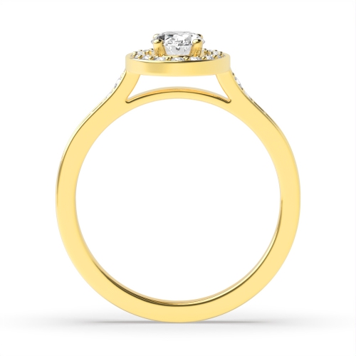4 Prong Oval Yellow Gold Delicare shank Engagement Rings