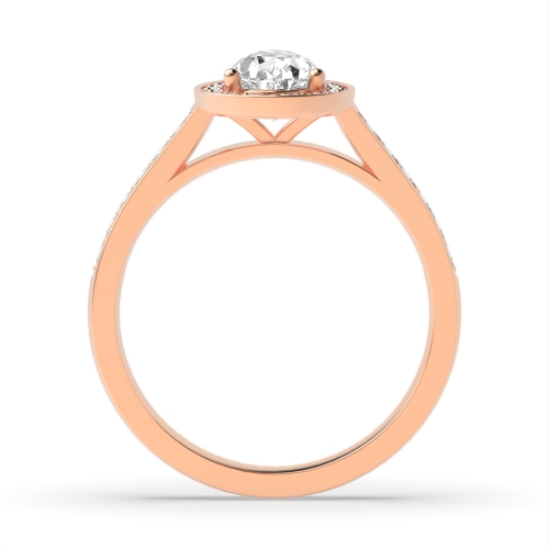Prong Pear Rose Gold Delicare shank Engagement Rings