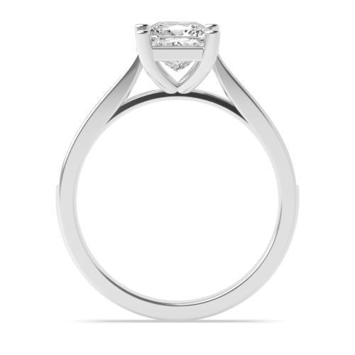 4 Prong Princess Tapered Shank Halo Engagement Ring