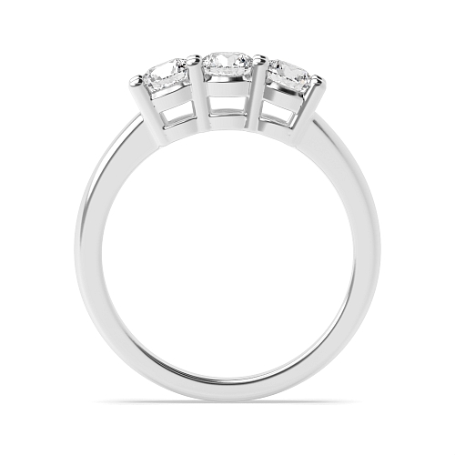 Round Basket set equal size Trilogy Engagement Rings