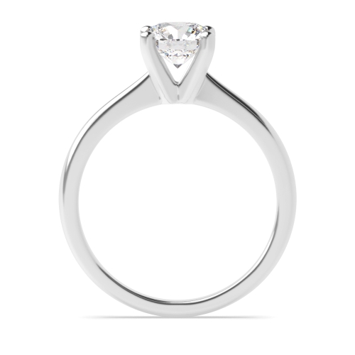 4 Prong Round Peg Head tappered shoulder Solitaire Engagement Ring