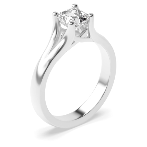 Modern Split Band on Shoulder solitaire Diamond Engagement Rings