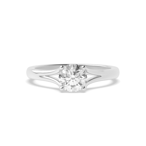 4 Prong Silver Solitaire Engagement Ring