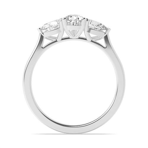 Prong Pear Trinity Trilogy Engagement Rings