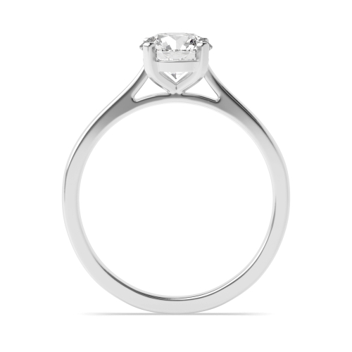 4 Prong Round Delicate Band Solitaire Engagement Ring