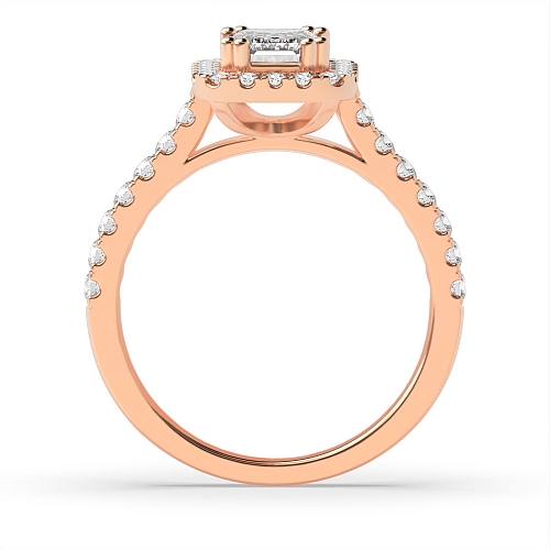 4 Prong Rose Gold Twin claws Engagement Rings
