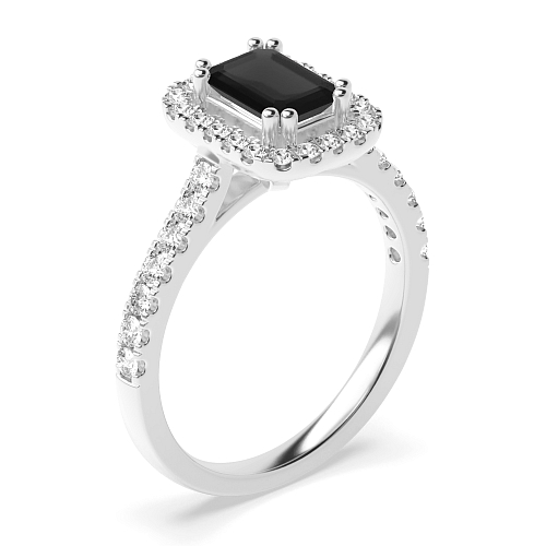 Twin claws Black Diamond Engagement Rings