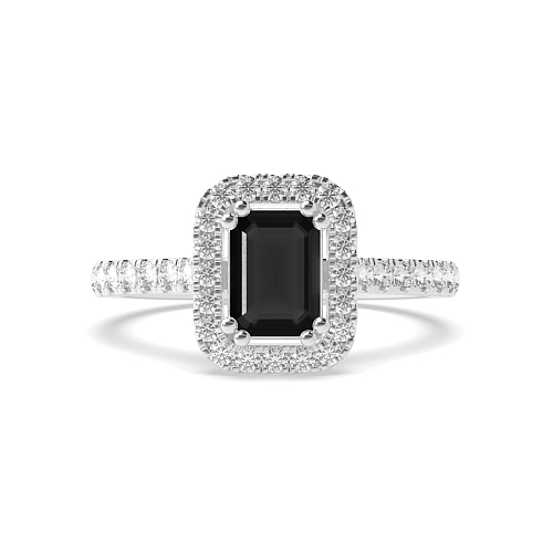 Twin claws Black Diamond Engagement Rings