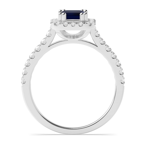 Twin claws Blue Sapphire Engagement Rings