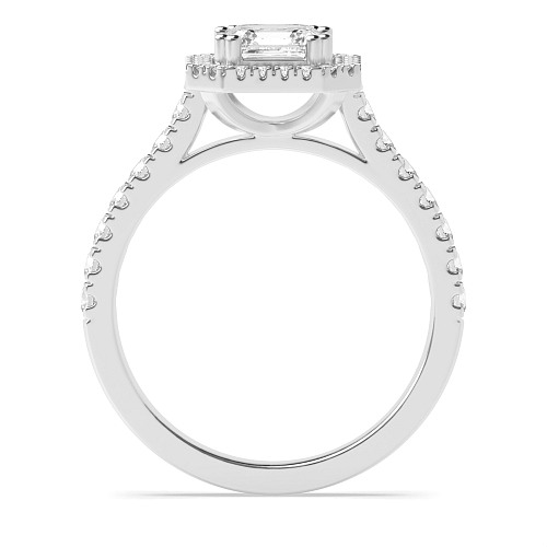 Asscher Twin claws Engagement Rings