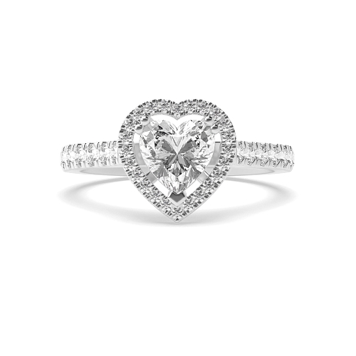 Prong Heart Twin claws Engagement Rings