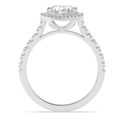 Prong Heart Twin claws Engagement Rings